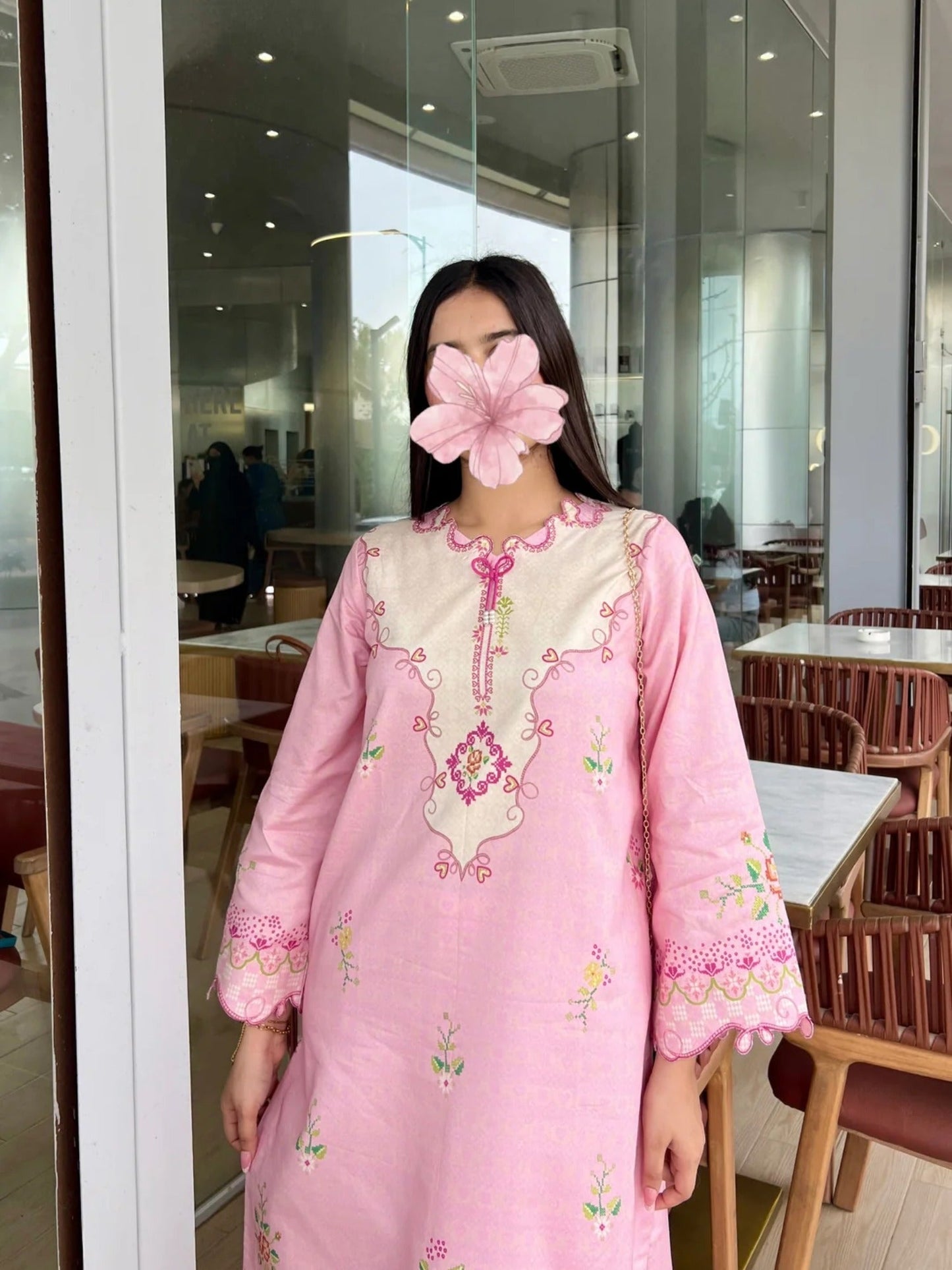 Sehrish Kanwal Lawn Printed Stitched 2-Piece Suit-Pink Affair