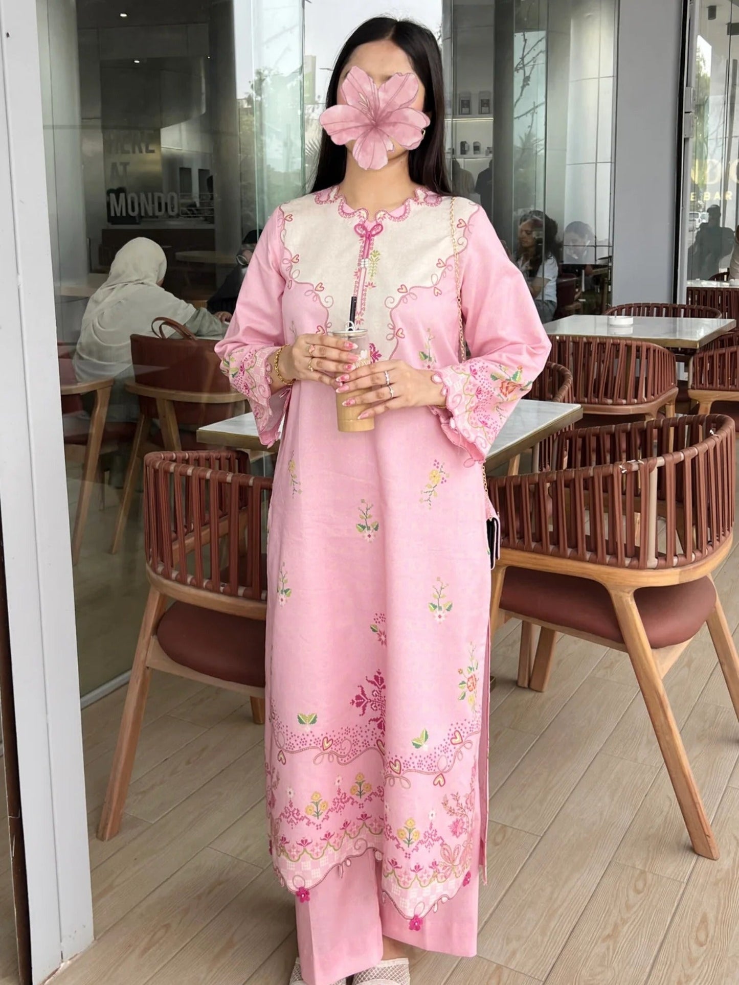 Sehrish Kanwal Lawn Printed Stitched 2-Piece Suit-Pink Affair