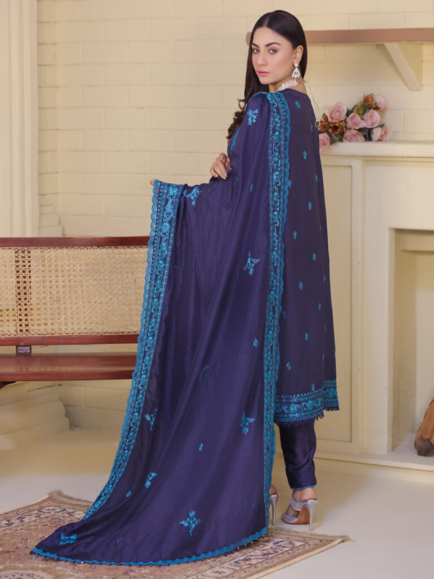 Lamorado Raw Silk Embroidered Unstitched 3-Piece Suit-LWSU-25FE305