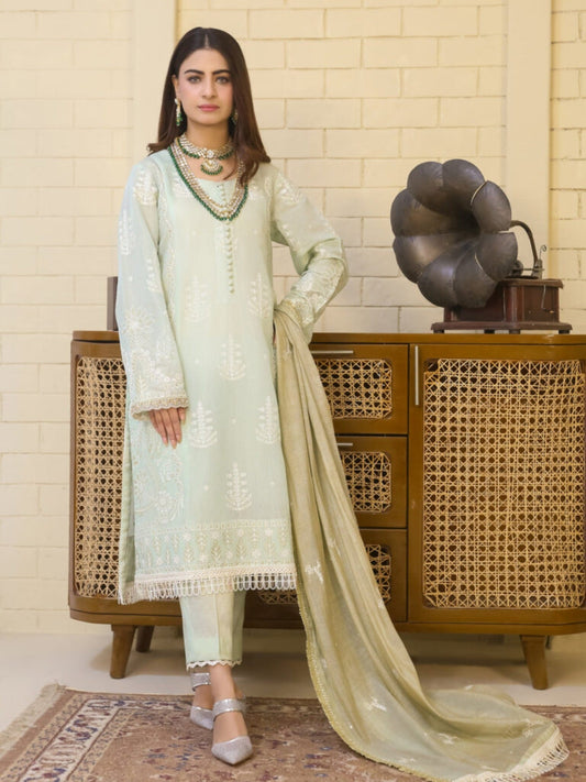 Lamorado Masoori Embroidered Unstitched 3-Piece Suit-LWSU-25FE307