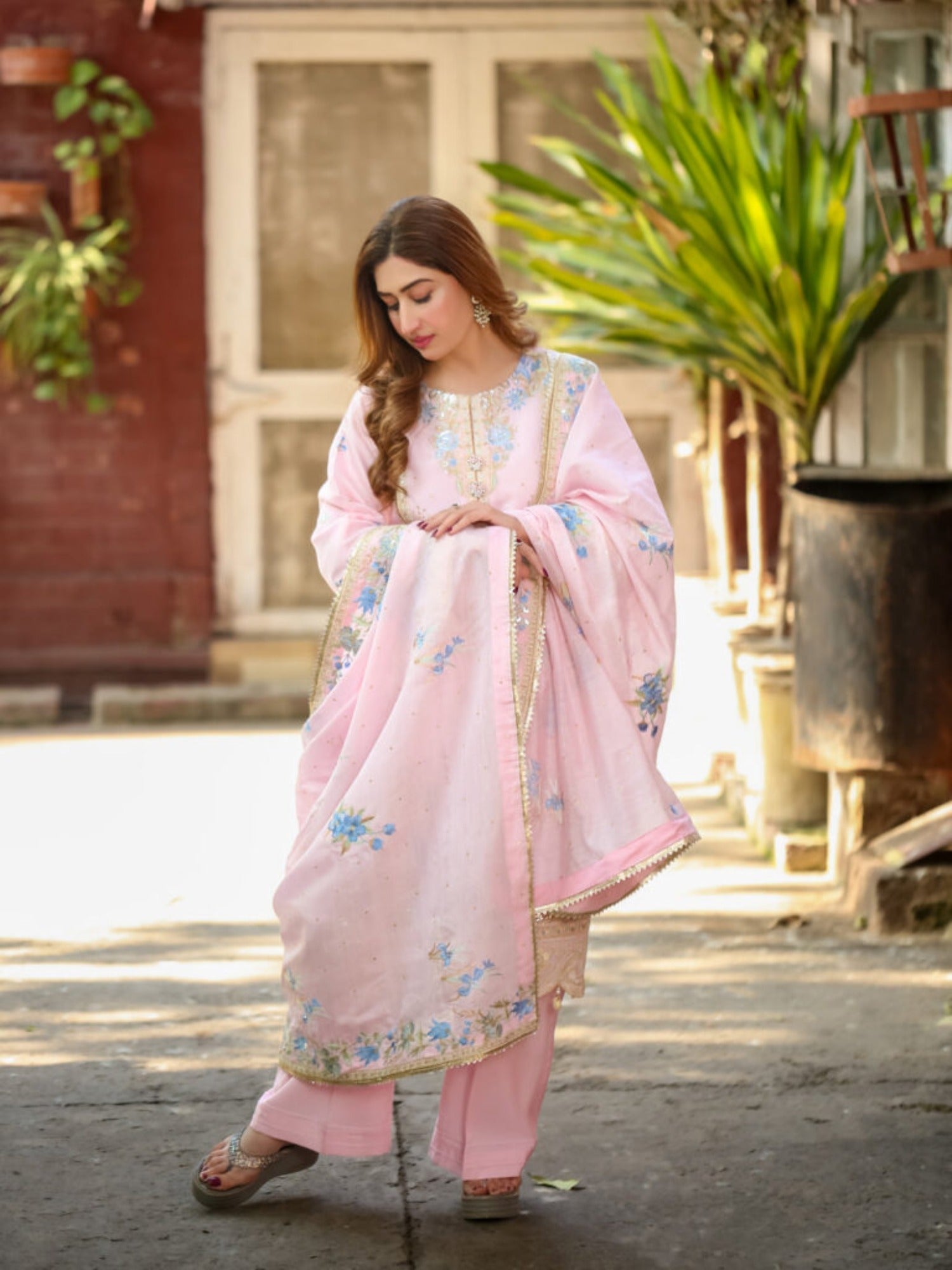 Lamorado Swiss Cotton Embroidered Unstitched 3-Piece Suit