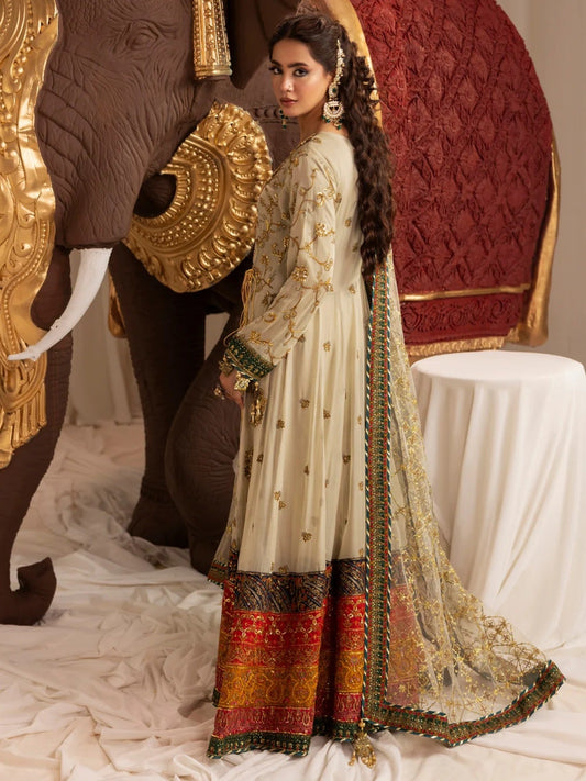 Sara Jahan Chiffon Embroidered Stitched 4-Piece Suit-SJ-1047