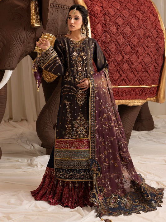 Sara Jahan Naaz e Jahan Masoori Embroidered Lehenga-SJ-1077