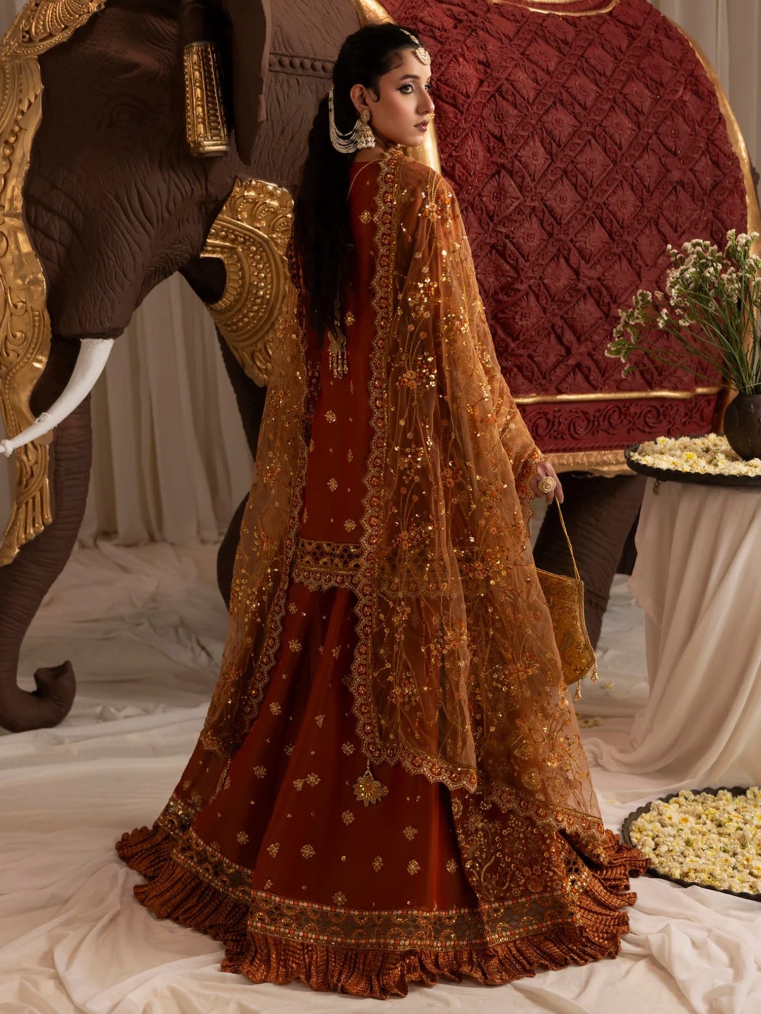 Sara Jahan Naaz e Jahan Masoori Embroidered Lehenga-SJ-1078
