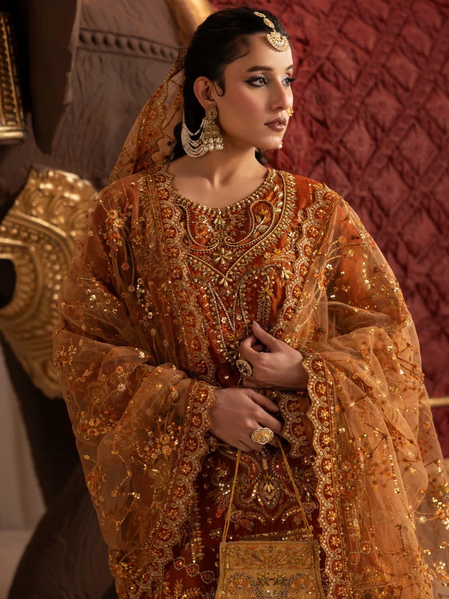 Sara Jahan Naaz e Jahan Masoori Embroidered Lehenga-SJ-1078
