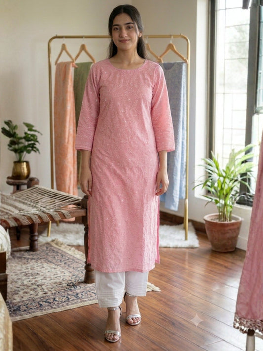 Pink-Fehm Lawn Embroidered Unstitched Shirt