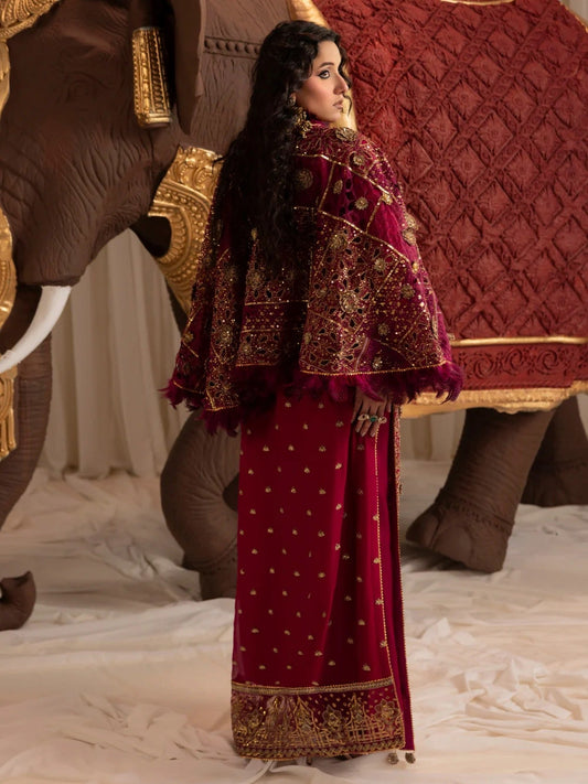 Sara Jahan Naaz e Jahan Chiffon Embellished Kaftan Set-SJ-1046