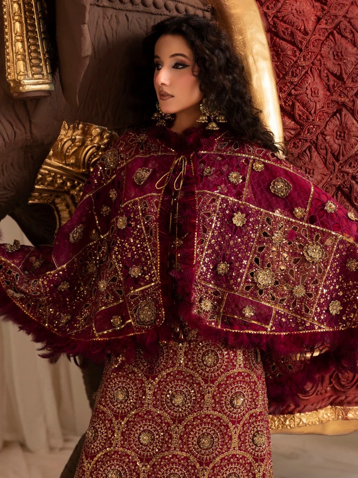 Sara Jahan Naaz e Jahan Chiffon Embellished Kaftan Set-SJ-1046