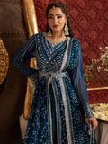 Blue Sara Jahan Naaz e Jahan Chiffon Embroidered Maxi-SJ-1041
