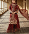 Hani & Umaima Chiffon Embroidered Stitched 3-Piece Suit-Nehal