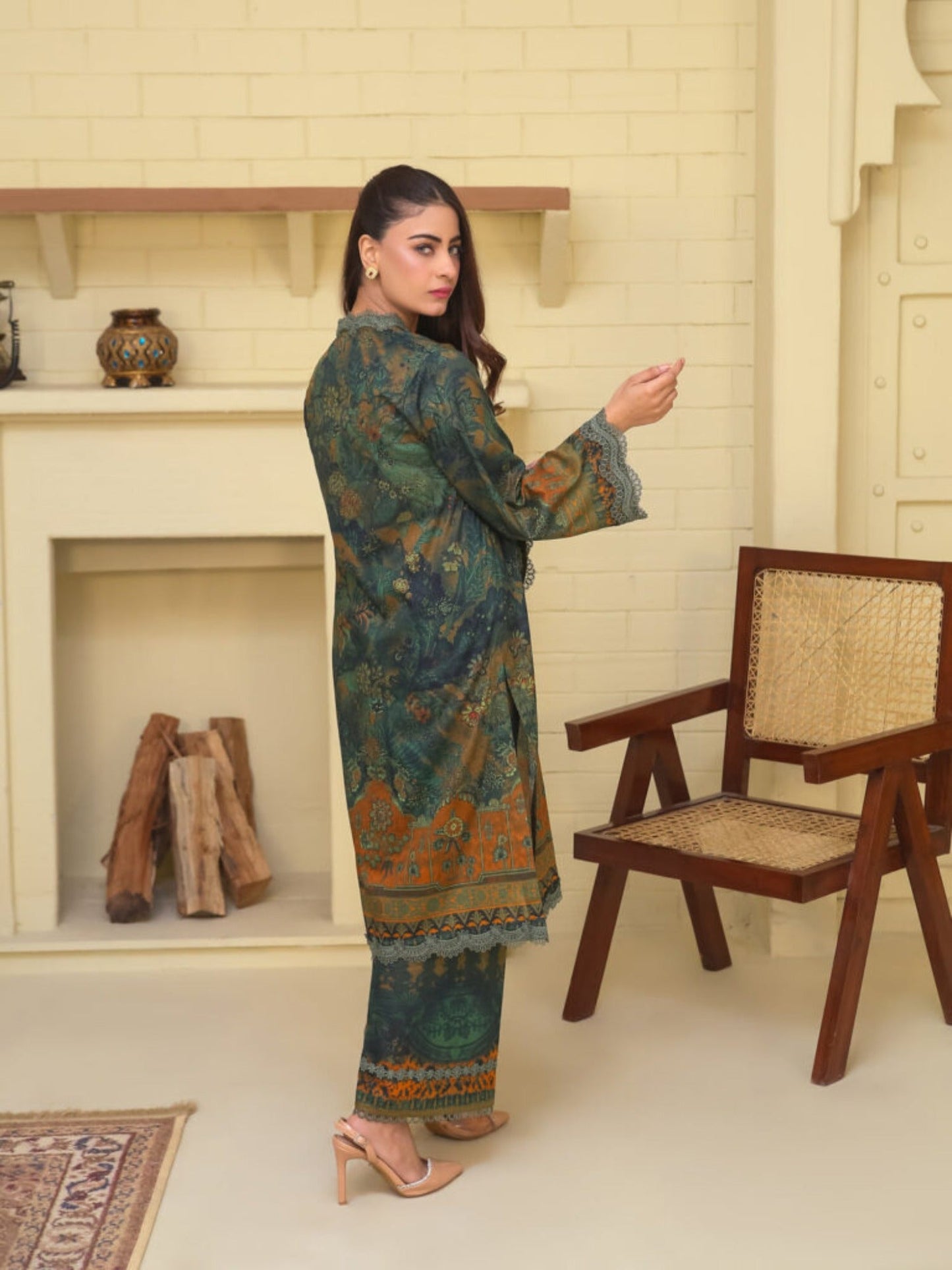 Green Lamorado Lawn Printed Unstitched 2-Piece Suit-LWSU-25P203