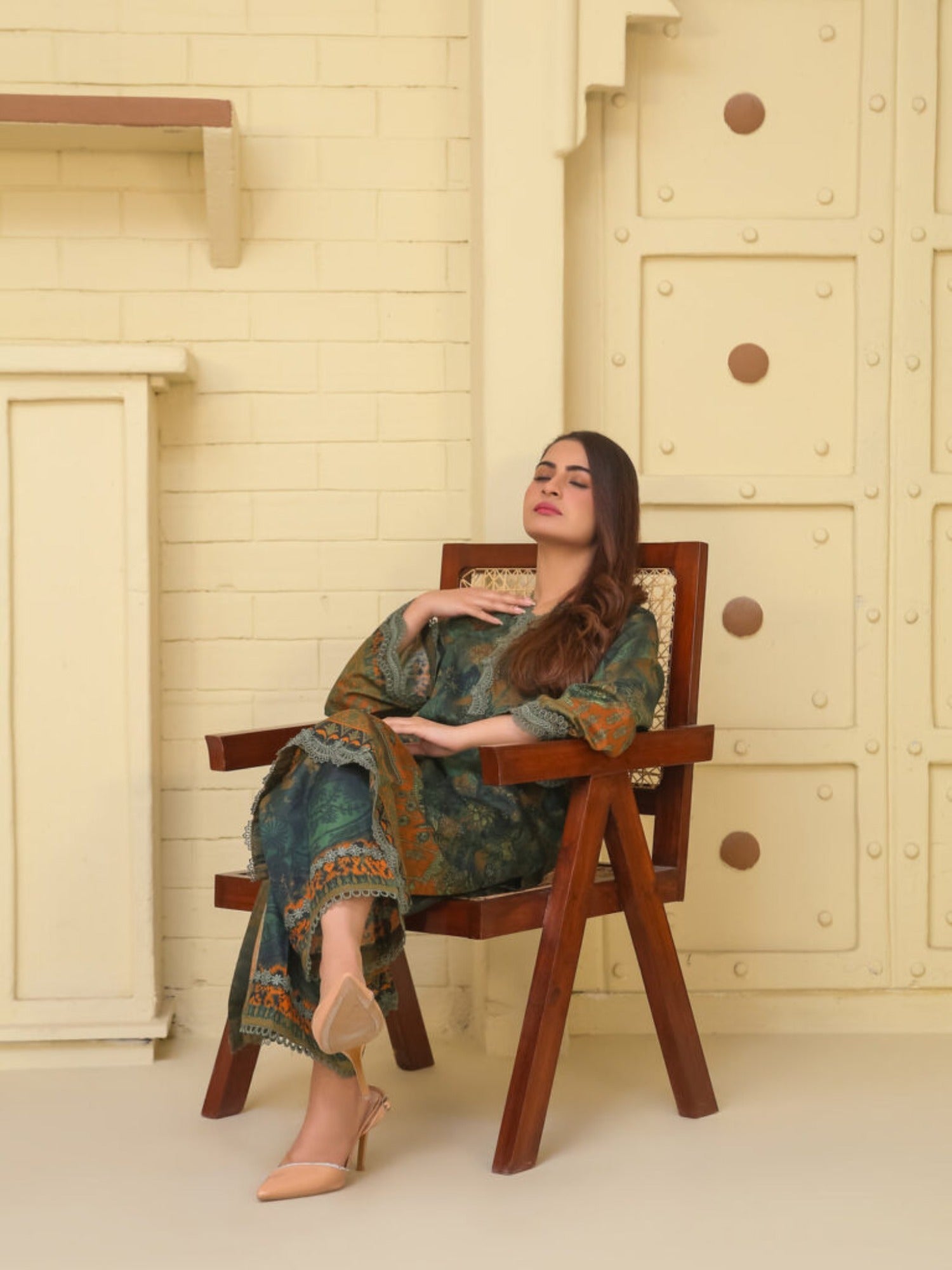 Green Lamorado Lawn Printed Unstitched 2-Piece Suit-LWSU-25P203
