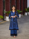 Blue Lamorado Lawn Printed Unstitched 2-Piece Suit-LWSU-25P206