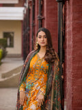 Orange Lamorado Lawn Printed Unstitched 3-Piece Suit-LWSU-25P301