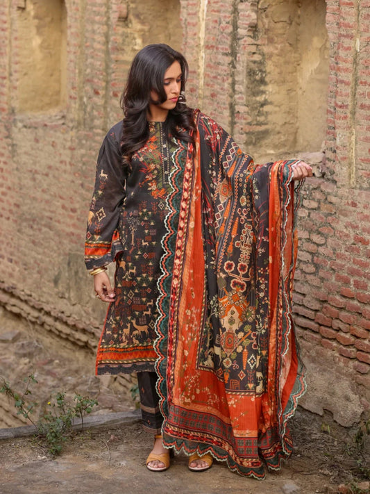 Lamorado Lawn Printed Unstitched 3-Piece Suit-LWSU-25P305