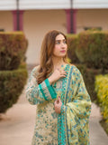 Green Lamorado Lawn Printed Unstitched 3-Piece Suit-LWSU-25P306