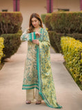 Green Lamorado Lawn Printed Unstitched 3-Piece Suit-LWSU-25P306