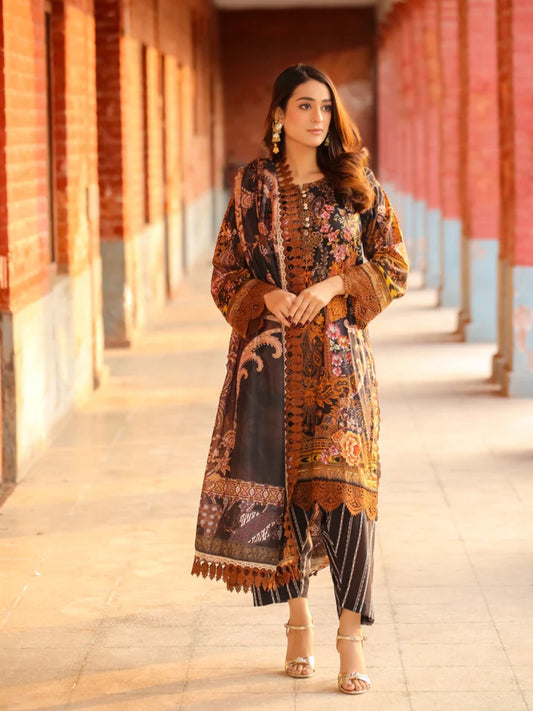 Lamorado Lawn Printed Unstitched 3-Piece Suit-LWSU-25P310