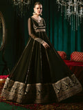 Black-Hani & Umaima Chiffon Embroidered Pishwas-Wimza