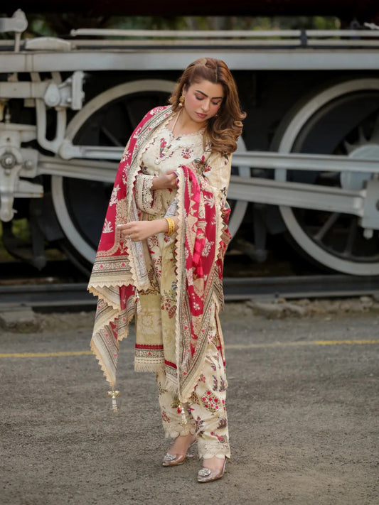Lamorado Lawn Printed Unstitched 3-Piece Suit-LWSU-25P312