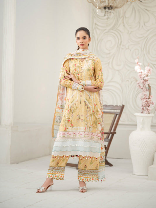 Lamorado Lawn Printed Unstitched 3-Piece Suit-SA26SP302