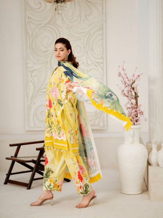 Lamorado Lawn Printed Unstitched 3-Piece Suit-SA26SP306