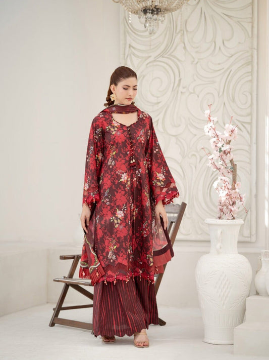 Lamorado Lawn Printed Unstitched 3-Piece Suit-SA26SP310