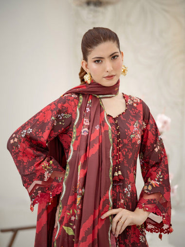 Lamorado Lawn Printed Unstitched 3-Piece Suit-SA26SP310