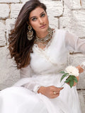 White-Hani & Umaima Chiffon Embroidered Maxi-Hoor
