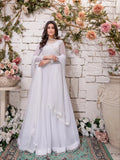 White-Hani & Umaima Chiffon Embroidered Maxi-Hoor