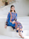Blue Lamorado Lawn Printed Unstitched 2-Piece Suit-SA26SP204