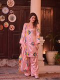 Pink Duas Boutique Sheesha Silk Embroidered Stitched 3-Piece Suit-Rainbow Rose