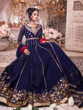 Blue-Hani & Umaima Chiffon Embroidered Pishwas-Mah-e-Mir