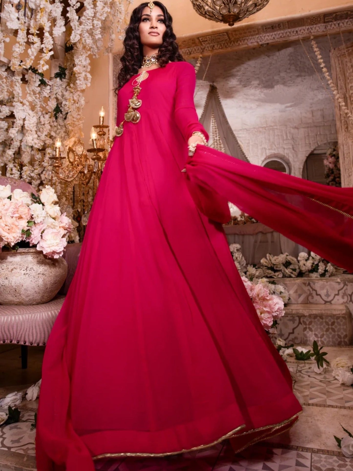 Green-Hani & Umaima Chiffon Pishwas-Gul Bahaar