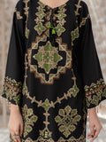 Black Lamorado Lawn Embroidered Unstitched 2-Piece Suit-SA26SD203-EMB
