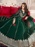 Green-Hani & Umaima Chiffon Embroidered Pishwas-Shahbano