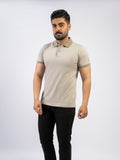 Lamorado Men Yarn Polo Shirt-Beige