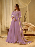 Lilac-Hani & Umaima Chiffon Pishwas-Minha