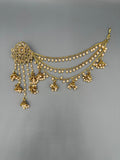 H&A Jewellery Indian Polki Gold Plated Earrings With Sahara