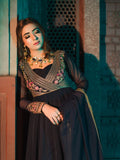 Blue-Hani & Umaima Chiffon Embroidered Pishwas-Ifrah