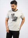 Lamorado Men Cotton Graphic Round Neck T-Shirt-Light Grey
