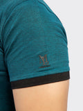 Lamorado Men Yarn Polo Shirt-Teal