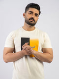 Lamorado Men Cotton Graphic Round Neck T-Shirt-Off White