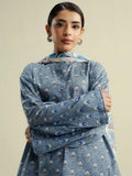 Blue-Coco By Zara Shahjahan Cambric Printed Unstitched 3-Piece Suit-Willow-10B