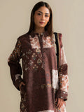 Brown-Coco By Zara Shahjahan Lawn Printed Unstitched 3-Piece Suit-Mevi-5B