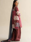 Coco By Zara Shahjahan Lawn Printed Unstitched 3-Piece Suit-Mevi-5A maroon