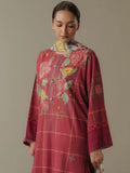Coco By Zara Shahjahan Linen Printed Unstitched 3-Piece Suit-Olive Hour-5B  pink