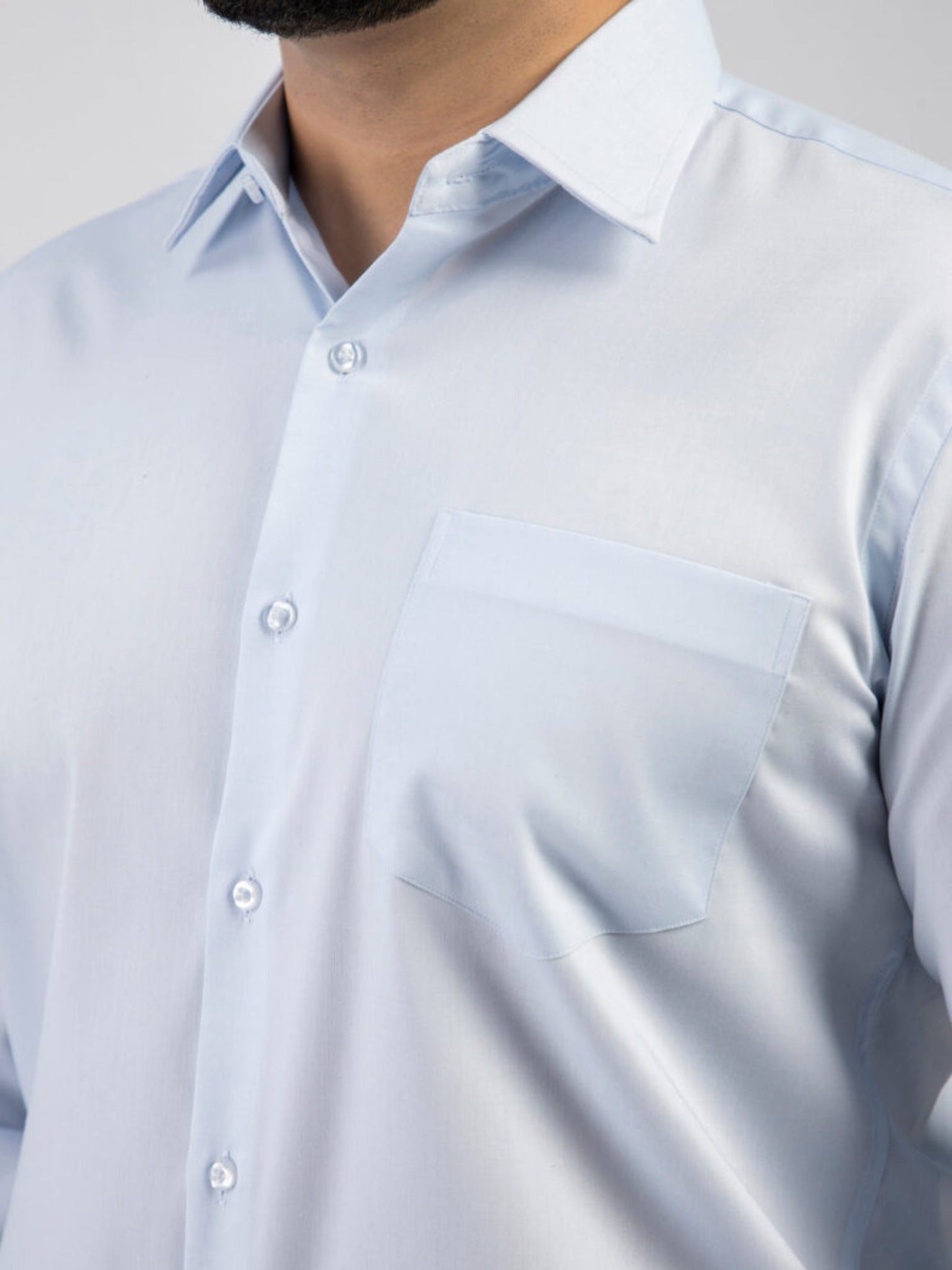 Lamorado Men Cotton Formal Shirt-Light Blue