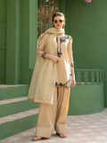 Beige-Hani & Umaima Cotton Embroidered Stitched 3-Piece Suit-Ayera