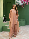 Pink-Hani & Umaima Cotton Embroidered Stitched 3-Piece Suit-Lilly